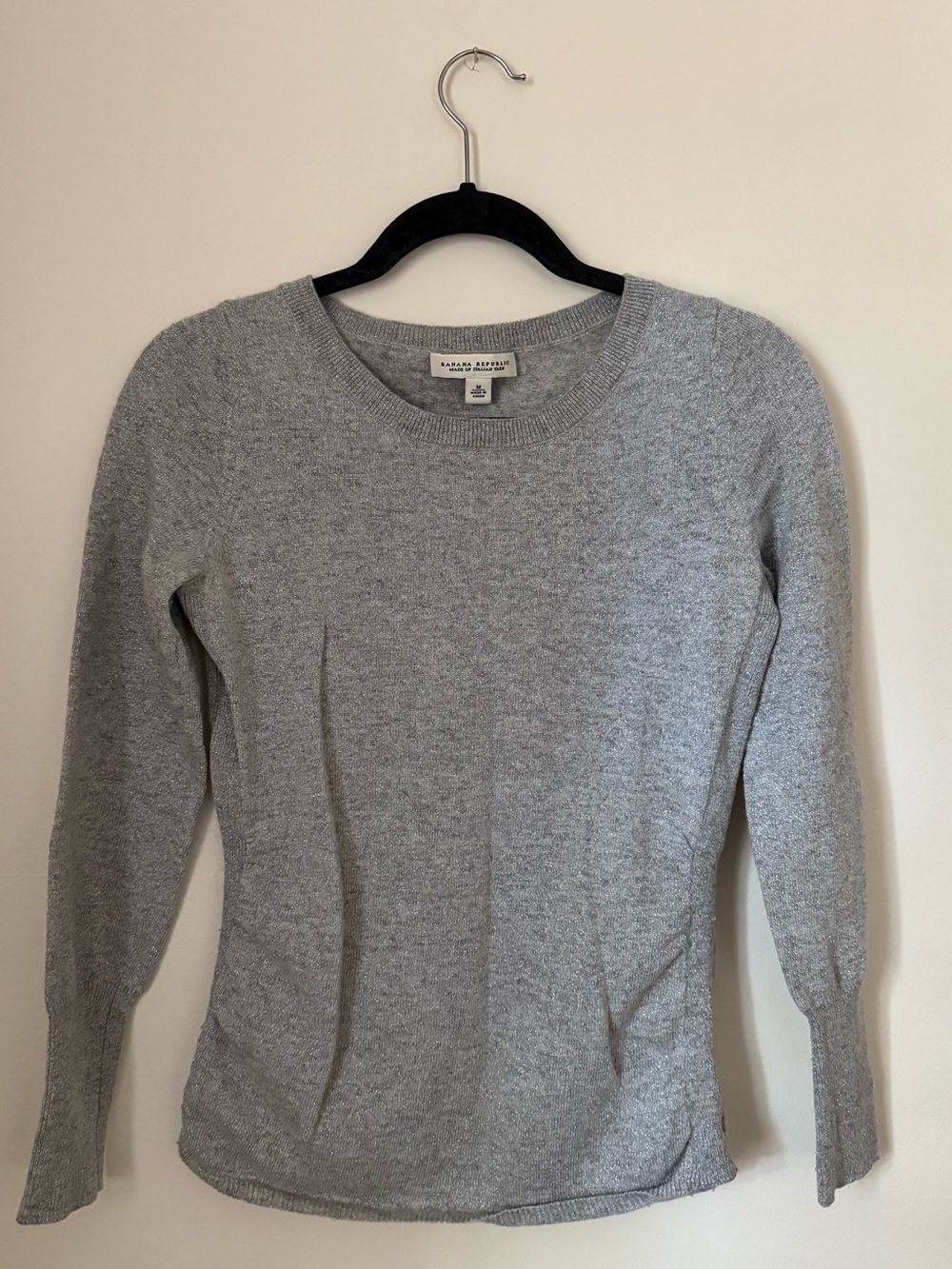 Metallic wool-cashmere blend sweater
